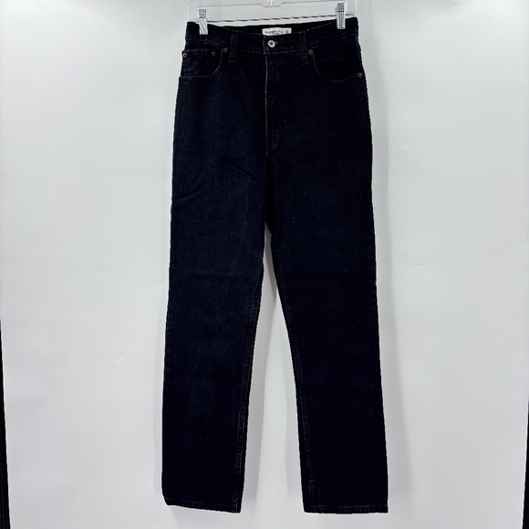 Abercrombie & Fitch Denim - Abercrombie & Fitch Ultra High Rise The 90's Straight Leg Jeans Black Size 27
